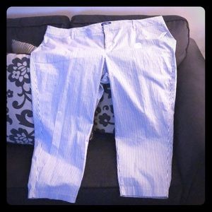 Plus size Casual pin striped pant